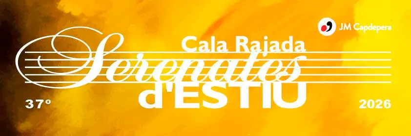 Orange and gold Serenates d’Estiu 2026 festival banner